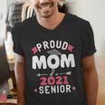 Proud Mom Of a 2021 Senior Year School Graduation Party Men's V-Neck T-Shirt