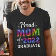 Proud Mom Of a 2022 Graduate Matching Tie Dye Graduation Men's V-Neck T-Shirt