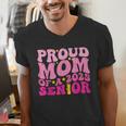 Proud Mom Of a 2025 Graduate Class Senior Graduation Mother Men's V-Neck T-Shirt