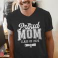 Proud Mom Of 2025 Graduate Senior Mom 25 Graduation Men's V-Neck T-Shirt