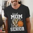 Proud Mom Of A 2026 Senior Basketball Graduation Leopard Men's V-Neck T-Shirt