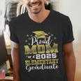 Proud Mom Of 5th Grade Graduate 2025 Elementary Graduation Men's V-Neck T-Shirt