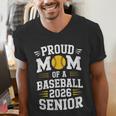 Proud Mom Of Baseball Senior 2026 Graduation Men's V-Neck T-Shirt
