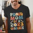Proud Mom Of A Class Of 2023 Graduated Graduation Women Men's V-Neck T-Shirt