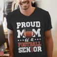 Proud Mom Of a Football Senior 2026 Graduation Gifts Men's V-Neck T-Shirt