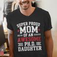 Proud Mom Of PhDaughter PhD Degree Graduate Graduation Men's V-Neck T-Shirt