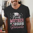Proud Mother Of 2025 College Graduate Family Graduation Men's V-Neck T-Shirt