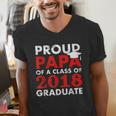 Proud Papa Of A Class Of 2018 Graduate Shirt Graduation Men's V-Neck T-Shirt