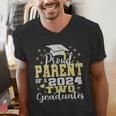 Proud Parent Of Two 2024 Graduate Class 2024 Graduation Men's V-Neck T-Shirt