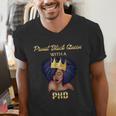 Proud Queen PhD Doctorate Degree Graduation T-Shirt Men's V-Neck T-Shirt