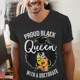 Proud Queen PhD Doctorate Degree Graduation Woman Girl Men's V-Neck T-Shirt