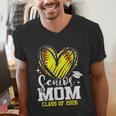 Proud Senior Mom Class Of 2026 Softball Graduation Heart Men's V-Neck T-Shirt