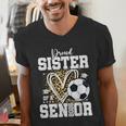 Proud Sister Of A 2026 Senior Soccer Graduation Leopard Men's V-Neck T-Shirt