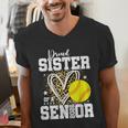 Proud Sister Of A 2026 Senior Softball Graduation Leopard Men's V-Neck T-Shirt