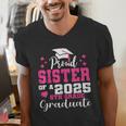 Proud Sister Of 5th Grade Graduate 2025 Family Graduation Men's V-Neck T-Shirt