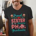 Proud Sister Of An Amazing PhD Graduate Family Graduation Men's V-Neck T-Shirt