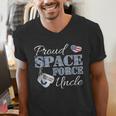 Proud Space Force Uncle Space Force Graduation Tee Men's V-Neck T-Shirt