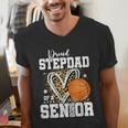 Proud Stepdad Of A 2026 Senior Basketball Graduation Leopard Men's V-Neck T-Shirt