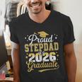 Proud Stepdad Of a Class Of 2026 Graduate Senior Graduation Men's V-Neck T-Shirt