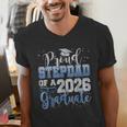 Proud Stepdad Of Senior 2026 Class Of 2026 Graduation Men's V-Neck T-Shirt
