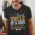 Proud Uncle Of A 2025 Graduate Uncle Graduation 2025 Men's V-Neck T-Shirt