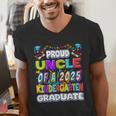 Proud UNCLE Of a 2025 Kindergarten Graduate Graduation Men's V-Neck T-Shirt