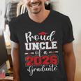 Proud Uncle Of A 2026 Graduate Senior Family Graduation Men's V-Neck T-Shirt