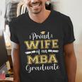 Proud Wife Of 2023 Class MBA Graduate Family Graduation Men's V-Neck T-Shirt