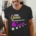 Queen 6th Grade Graduation For Girls Men's V-Neck T-Shirt