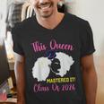 This Queen Mastered It Masters Graduation Class Of 2026 Men's V-Neck T-Shirt