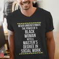 Queen MSW Social Work Masters Graduation Men's V-Neck T-Shirt