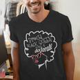 Queen PhD Doctorate Degree Graduation PsyD EdD Men's V-Neck T-Shirt