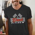 Race Car Birthday Party Racing Family Dad Pit Crew Men's V-Neck T-Shirt