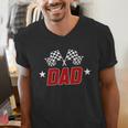 Racing Birthday Boy Race Car Dad Family Matching Men's V-Neck T-Shirt
