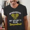 Racquetball Player Introvert Racquetball Men's V-Neck T-Shirt