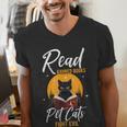 Read Banned Books Pet Cats Fight Evil Read Banned Reader Men's V-Neck T-Shirt