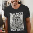 Read Books Stay Weird Introvert Book Lover Book Men's V-Neck T-Shirt