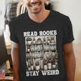 Read Books Stay Weird Introvert Book Lover Book Men's V-Neck T-Shirt