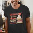 Reader Bookworm Fictional Character Reading Introvert Men's V-Neck T-Shirt Reader Bookworm Fictional Character Reading Introvert Men's V-Neck T-Shirt