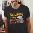 Reading Is My Favorite Sport Book Lovers Men's V-Neck T-Shirt
