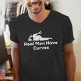 Real Men Have Curves Dad Body Men's V-Neck T-Shirt