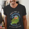 Red-Lored Amazon Parrot Aaaa Cute Pet Bird Mom Dad Men's V-Neck T-Shirt