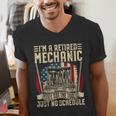 Retired Car Mechanic Tool Retirement Dad Grandpa Men Men's V-Neck T-Shirt