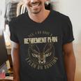 Retirement Grandpa Hunting Deer Elk Retired Hunter Dad Men's V-Neck T-Shirt