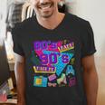 Retro 1980s 80's Baby 1990s 90's Made Me Nostalgia Birthday Men's V-Neck T-Shirt
