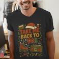 Retro 90s 80s Baby Christmas Holiday Nostalgia Men's V-Neck T-Shirt Retro 90s 80s Baby Christmas Holiday Nostalgia Men's V-Neck T-Shirt