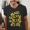 Retro Anti Social Club Bees Introvert Women Men Men's V-Neck T-Shirt