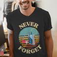 Retro Cassette Player Never Forget Nostalgia Vintage Men's V-Neck T-Shirt
