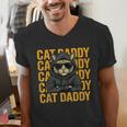 Retro Cat Daddy Style Animal For Men Women Kid Boy Girl Men's V-Neck T-Shirt