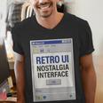 Retro Computer Dialog Box 90s Desktop Interface Nostalgia Men's V-Neck T-Shirt